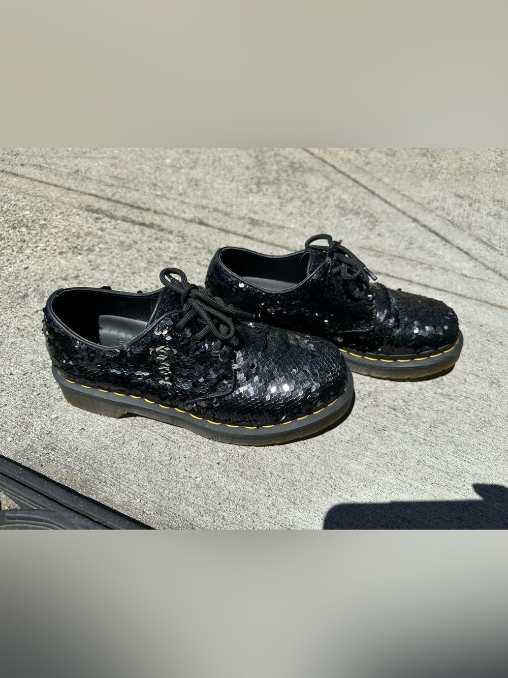 DR MARTENS 1461 SHIFTABLE SEQUINS LOAFER BLACK/SILVER